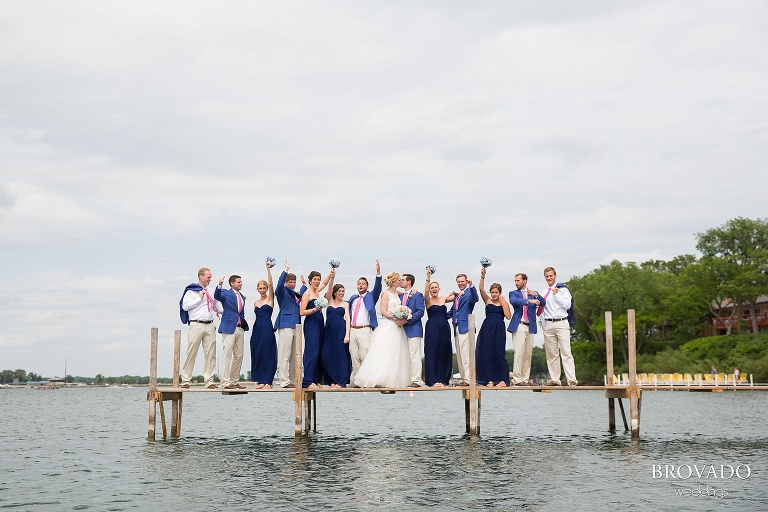 Nautical wedding photographed at Lake Oboboji in Des Moines, Iowa by Preston Palmer of Brovado Weddings