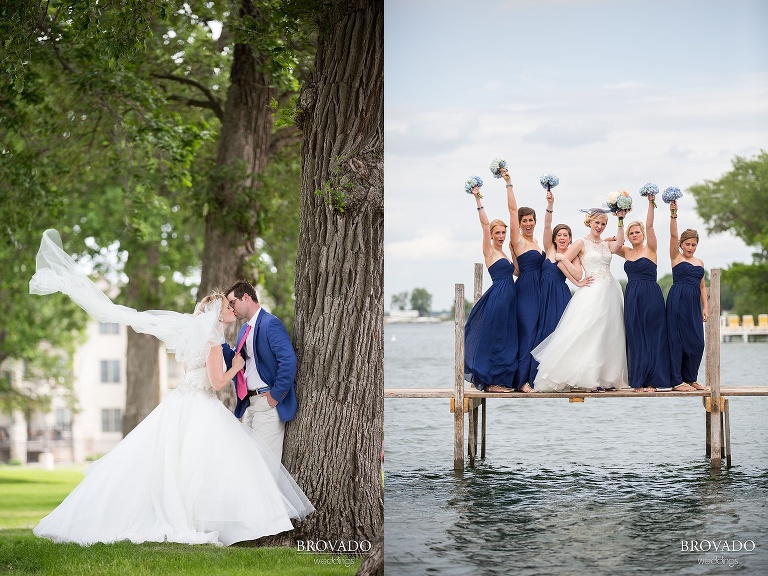 Nautical wedding photographed at Lake Oboboji in Des Moines, Iowa by Preston Palmer of Brovado Weddings