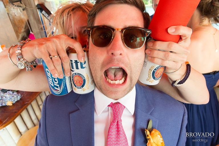 Nautical wedding photographed at Lake Oboboji in Des Moines, Iowa by Preston Palmer of Brovado Weddings