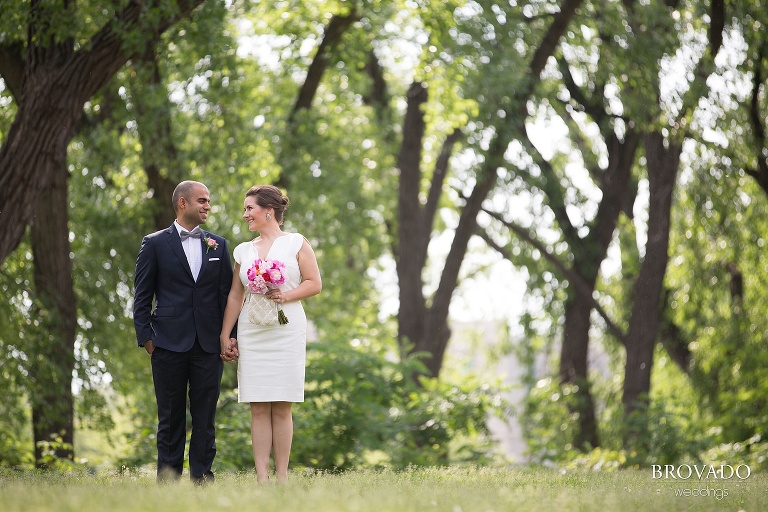 Minneapolis Courthouse wedding with photos at the Stone Arch Bridge and Lake Calhoun by Brovado Weddings