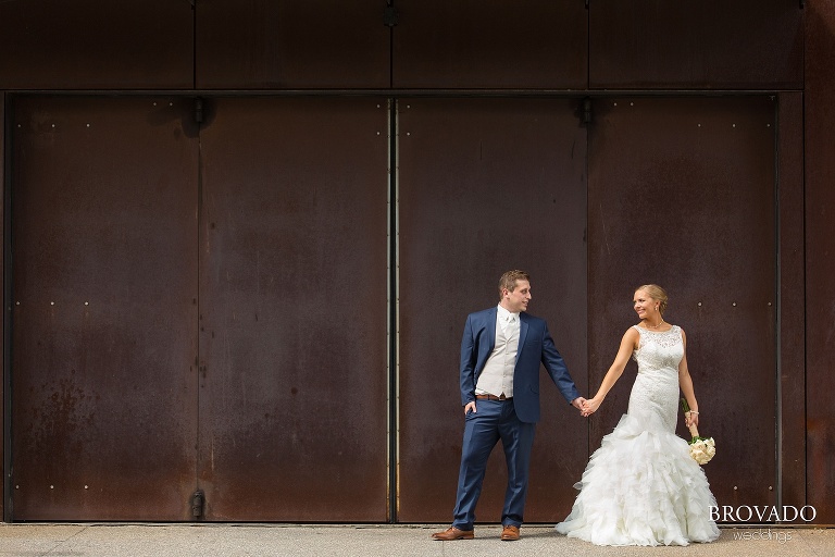 Downtown Minneapolis Wedding at Mill City Ruins catered Chipotle shot by a 5 Star Commercial Wedding Photographer