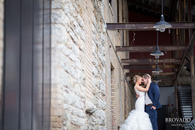 Downtown Minneapolis Wedding at Mill City Ruins catered Chipotle shot by a 5 Star Commercial Wedding Photographer