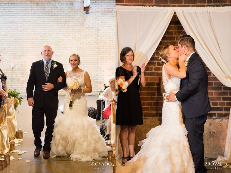 Downtown Minneapolis Wedding at Mill City Ruins catered Chipotle shot by a 5 Star Commercial Wedding Photographer
