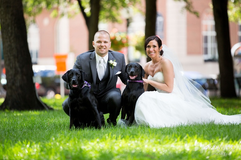 Lavendar accented wedding at the landmark center and rice park in st. paul minnesota