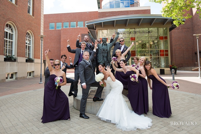 Lavendar accented wedding at the landmark center and rice park in st. paul minnesota
