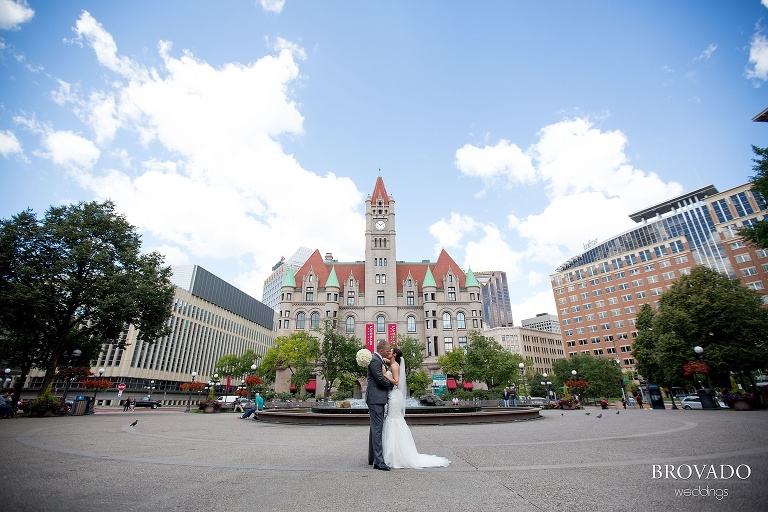 Lavendar accented wedding at the landmark center and rice park in st. paul minnesota