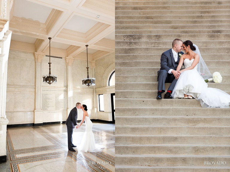 Lavendar accented wedding at the landmark center and rice park in st. paul minnesota