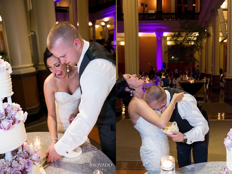 Lavendar accented wedding at the landmark center and rice park in st. paul minnesota