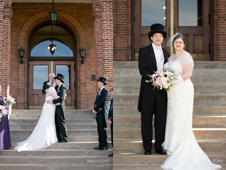 A historic wedding in an old couthouse in stillwater minnesota