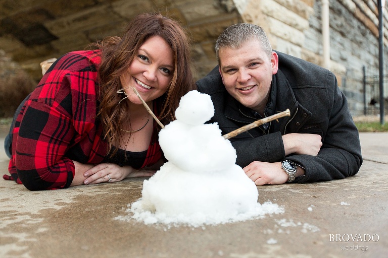 Snowman engagement