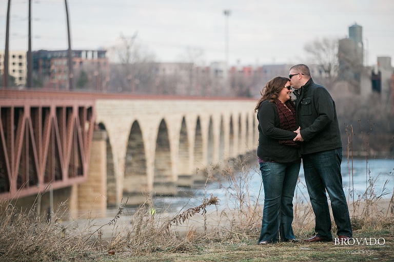 Stone arch bride engagement