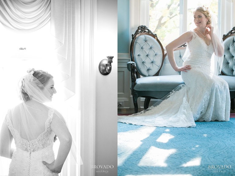 Small, Intimate, autumm themed wedding at the historic gale mansion located in Minneapolis, MN with lots of orange and pink details