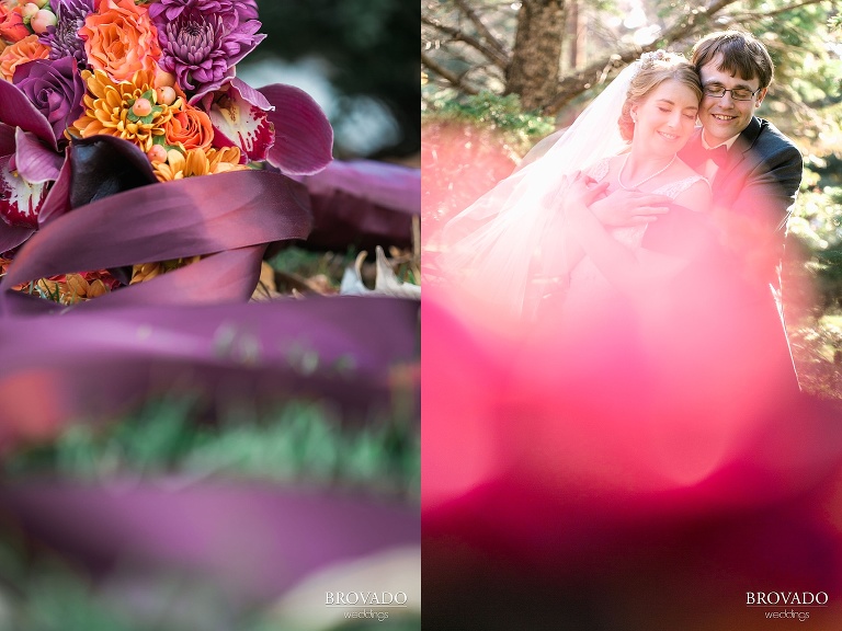 Small, Intimate, autumm themed wedding at the historic gale mansion located in Minneapolis, MN with lots of orange and pink details