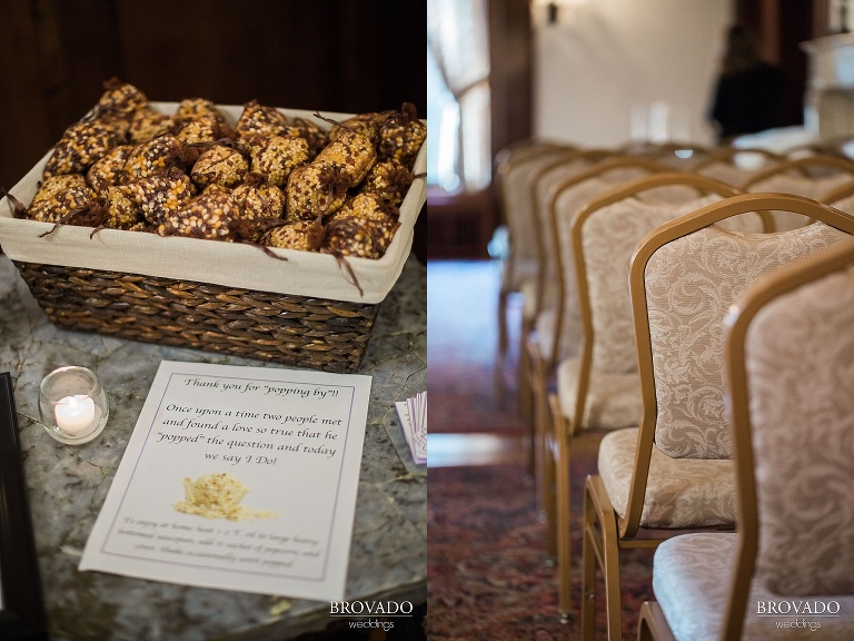 Small, Intimate, autumm themed wedding at the historic gale mansion located in Minneapolis, MN with lots of orange and pink details