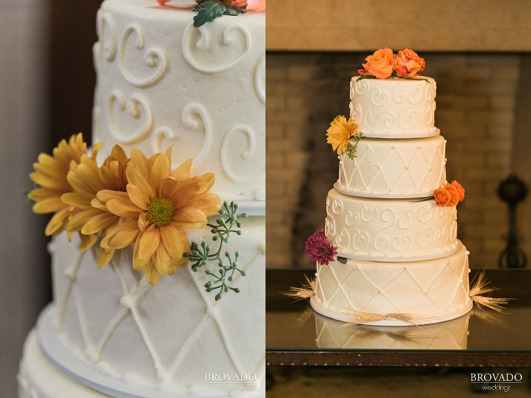 Small, Intimate, autumm themed wedding at the historic gale mansion located in Minneapolis, MN with lots of orange and pink details