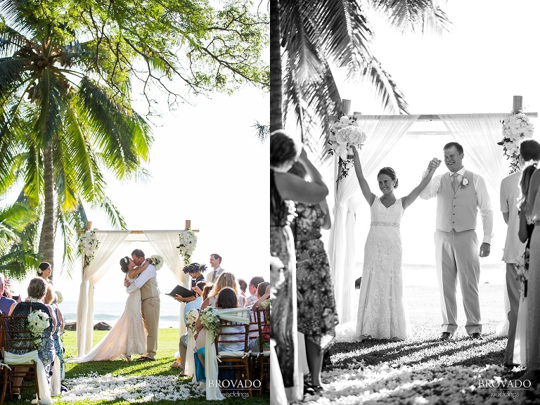 Dreamy Hawaii wedding shot on the shores of Maui by Preston Palmer from Brovado Weddings