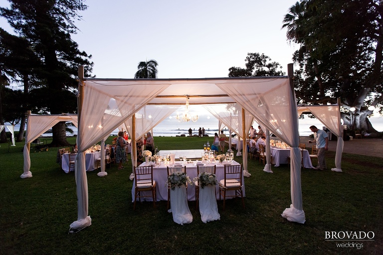 Dreamy Hawaii wedding shot on the shores of Maui by Preston Palmer from Brovado Weddings