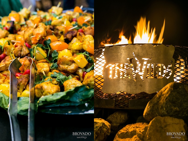 Details of indian food at wedding reception