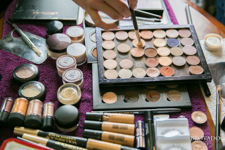 Wedding day makeup detail