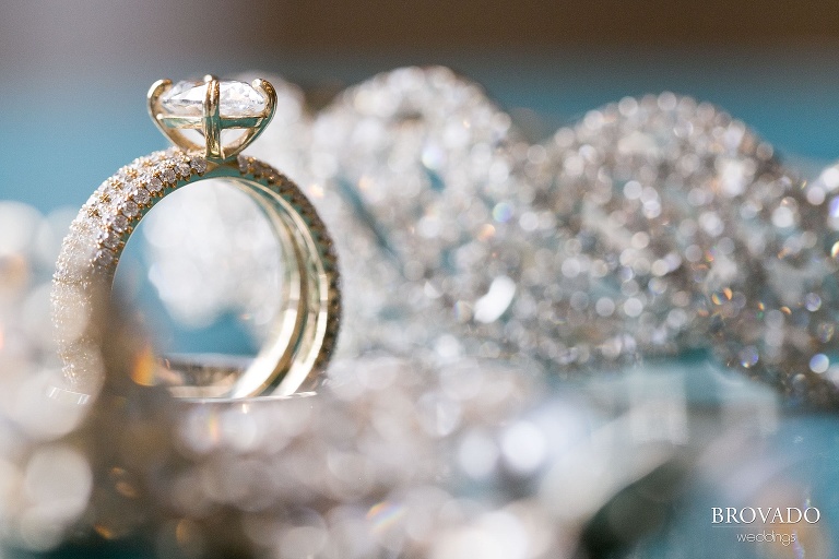 Close up detail of wedding ring