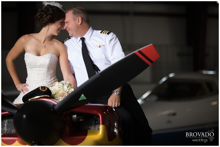 airplane themed wedding, airport, hanger, wedding photographer, pilots, themed weddings, brovado wedding 
