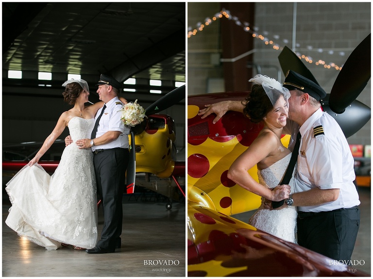 airplane themed wedding, airport, hanger, wedding photographer, pilots, themed weddings, brovado wedding 