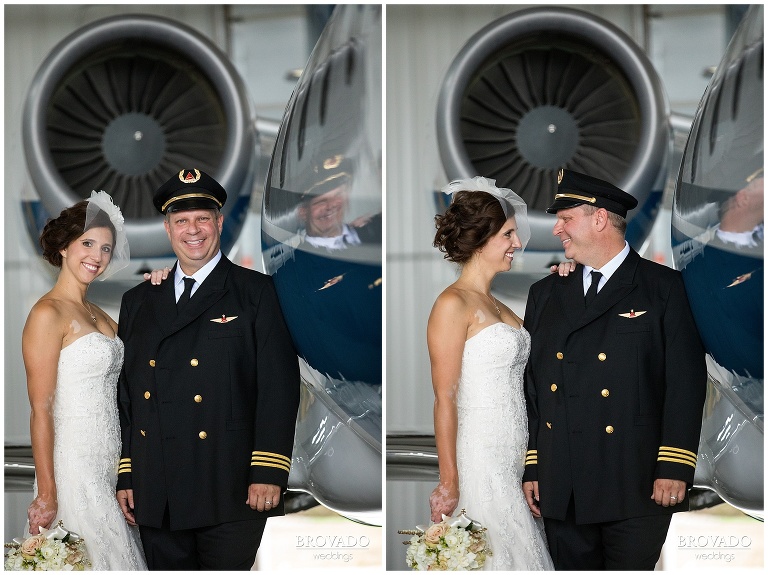 airplane themed wedding, airport, hanger, wedding photographer, pilots, themed weddings, brovado wedding 