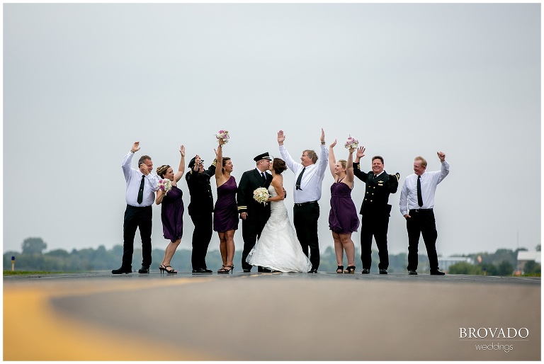 airplane themed wedding, airport, hanger, wedding photographer, pilots, themed weddings, brovado wedding 