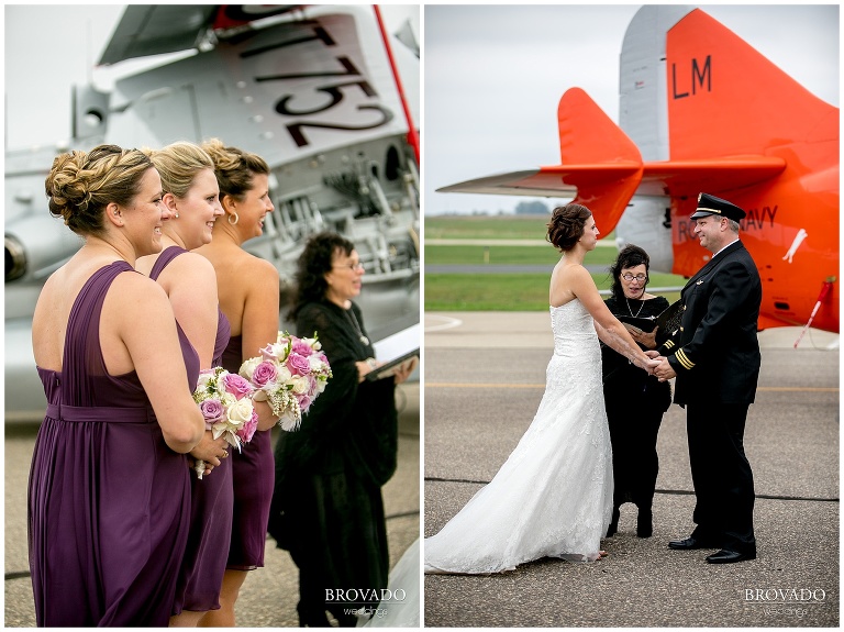 airplane themed wedding, airport, hanger, wedding photographer, pilots, themed weddings, brovado wedding 