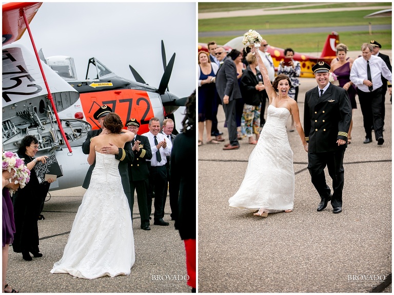airplane themed wedding, airport, hanger, wedding photographer, pilots, themed weddings, brovado wedding 