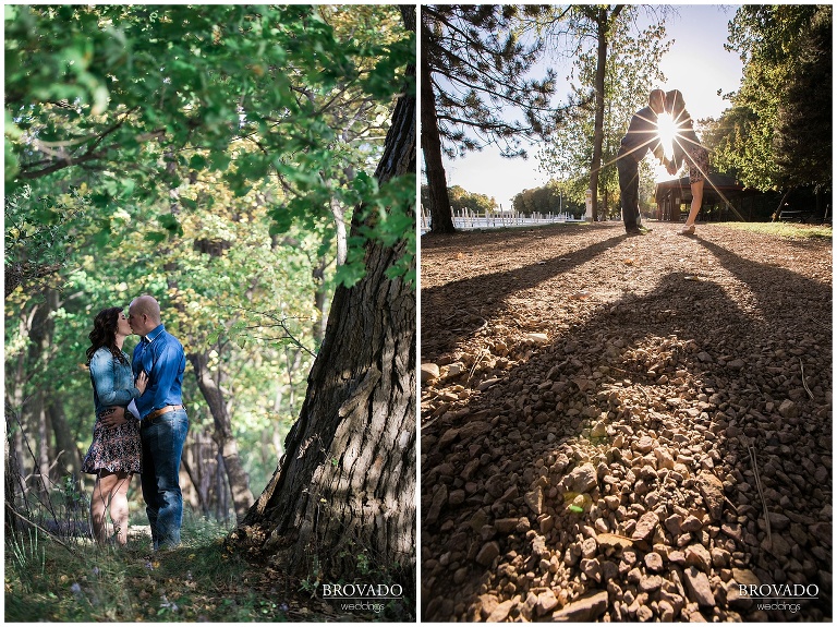 fall engagement shoot, engaged couple, fall leaves, sweaters, engagement photos by the lake, engagement photos in the city, silver diamond engagment ring