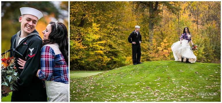 fall weddings, fall colors,love, style, haooiness, flannel, pumkins, navy husband, golf course wedding, 