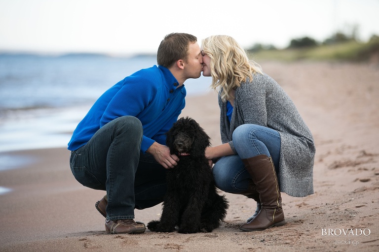 Duluth engagement photos, lake superior engagement shoot, engagement photos on the lake