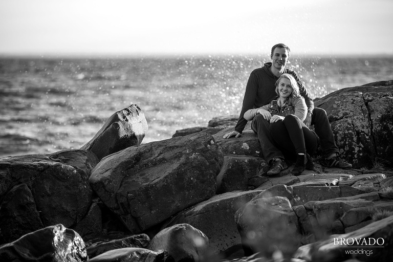 Duluth engagement photos, lake superior engagement shoot, engagement photos on the lake