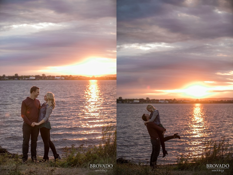 Duluth engagement photos, lake superior engagement shoot, engagement photos on the lake