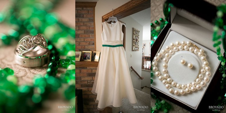 Green st patricks day wedding accessories