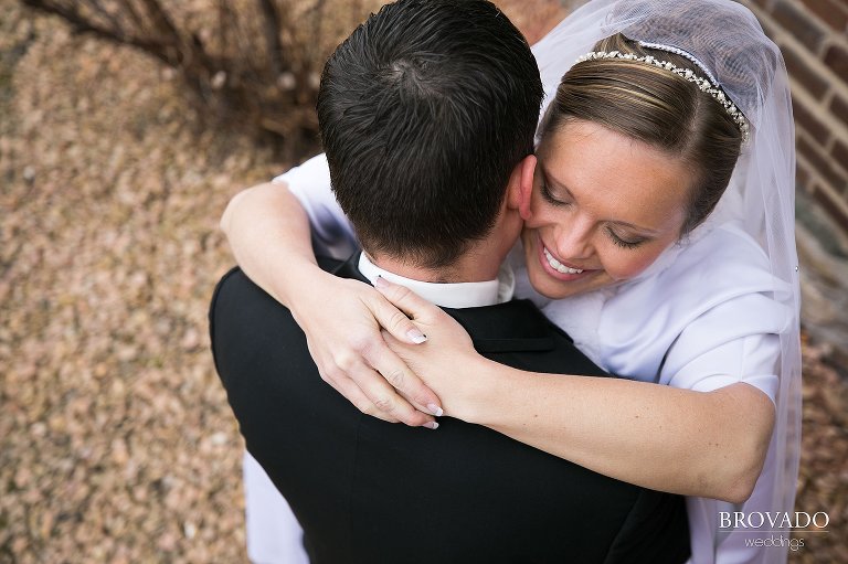 Cute embrace from above