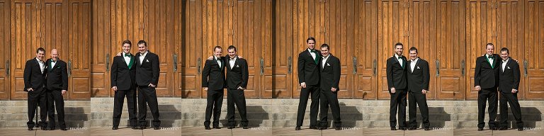 Groomsmen posing with the groom
