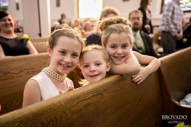 Flower girls smiling together