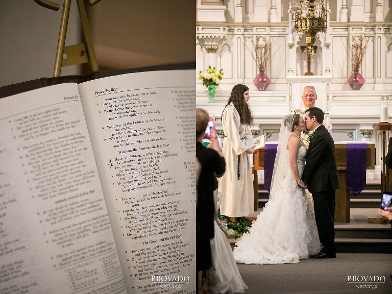 Heidi and Tony have first kiss as married couple