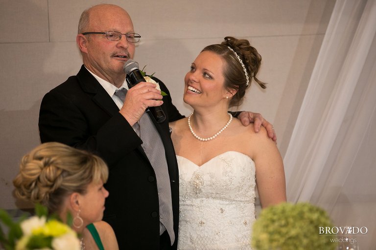 Father of the bride giving a toast