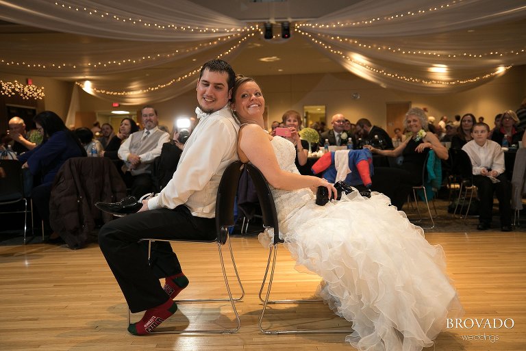 Wedding reception shoe game