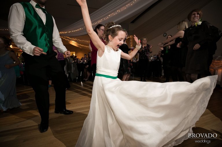 Daughter of the bride dancing