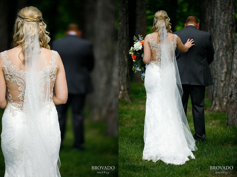 Brooke's first look with her father