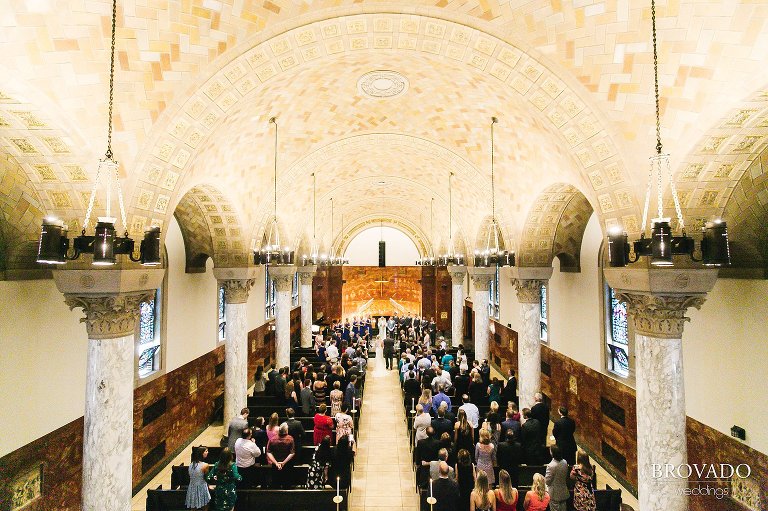 Wide angle of church