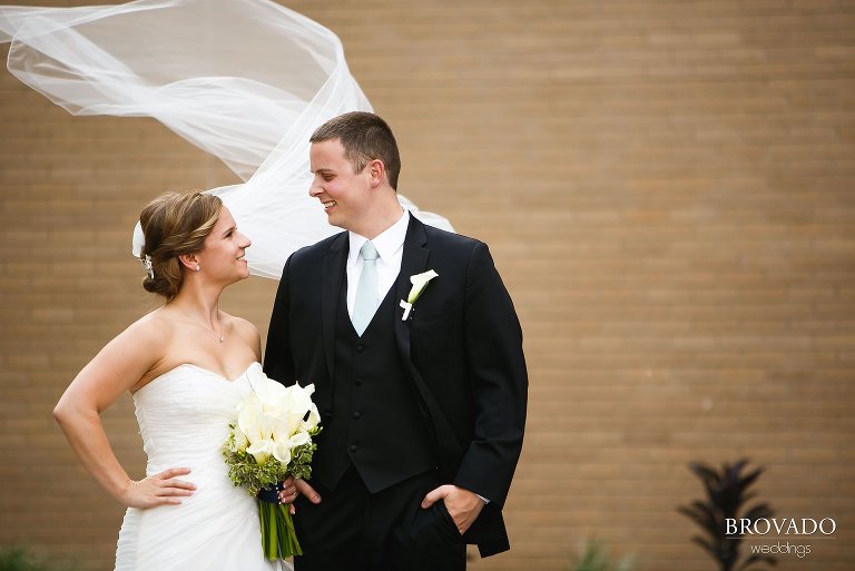 Windblown summer wedding