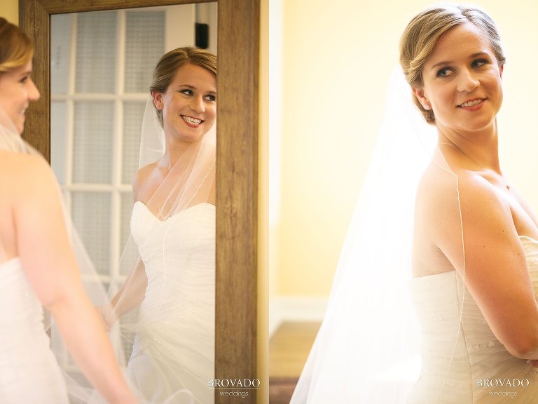Annie posing in her family's foyer