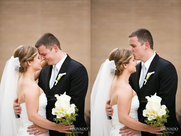 Annie and Tyler with their foreheads together