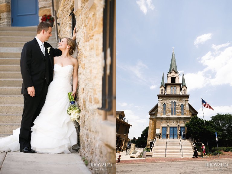 Annie and Tyler outside of their church