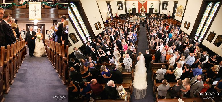 Annie's father walking her down the aisle